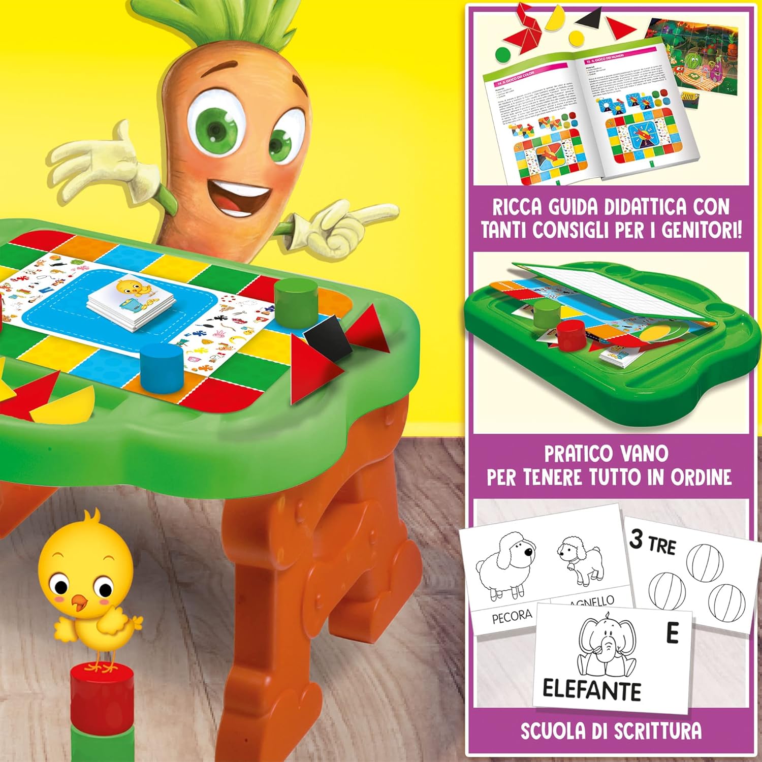 Lisciani - Carotina Tavolino Molto Attivo 30 Giochi Nuova Edizione