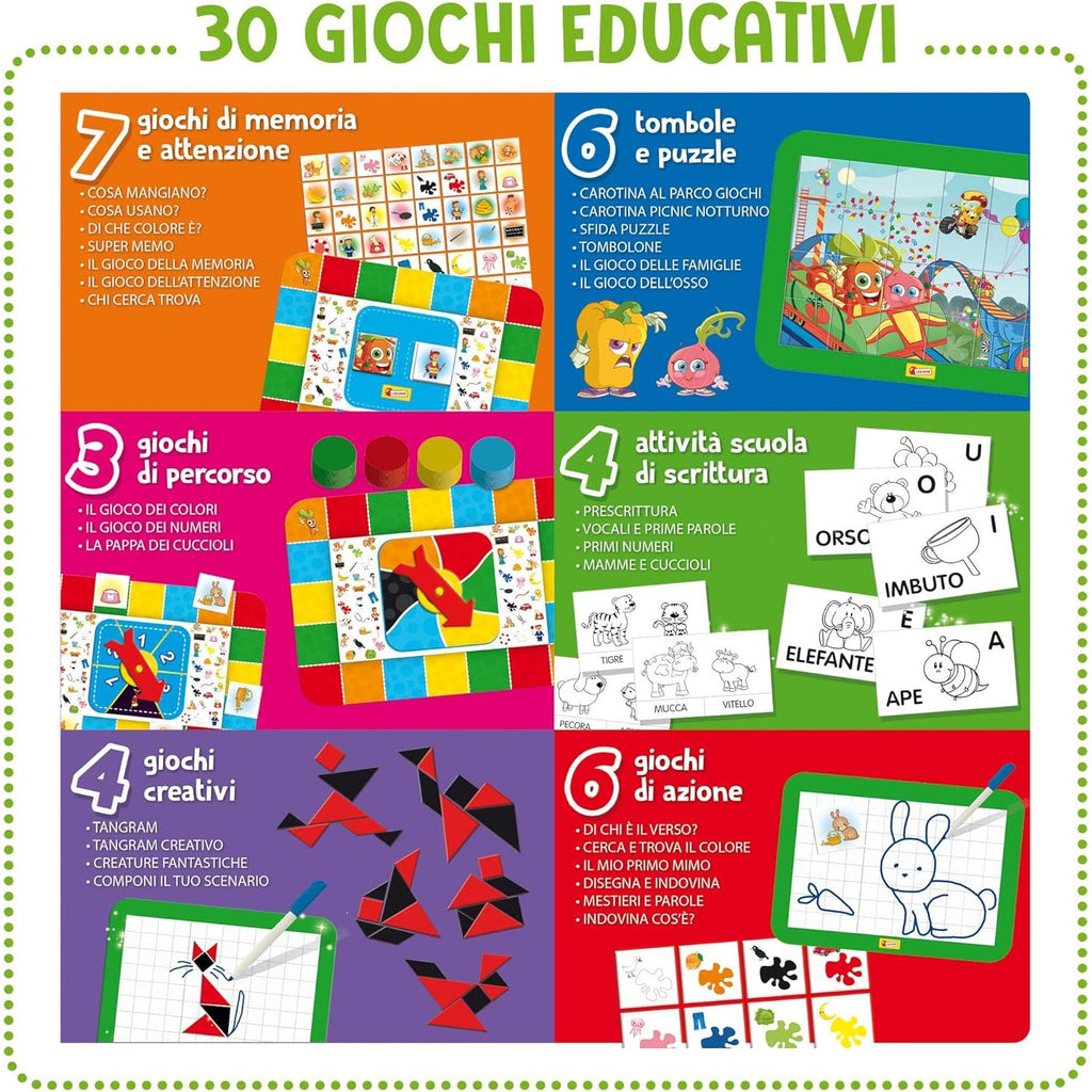 Lisciani - Carotina Tavolino Molto Attivo 30 Giochi Nuova Edizione