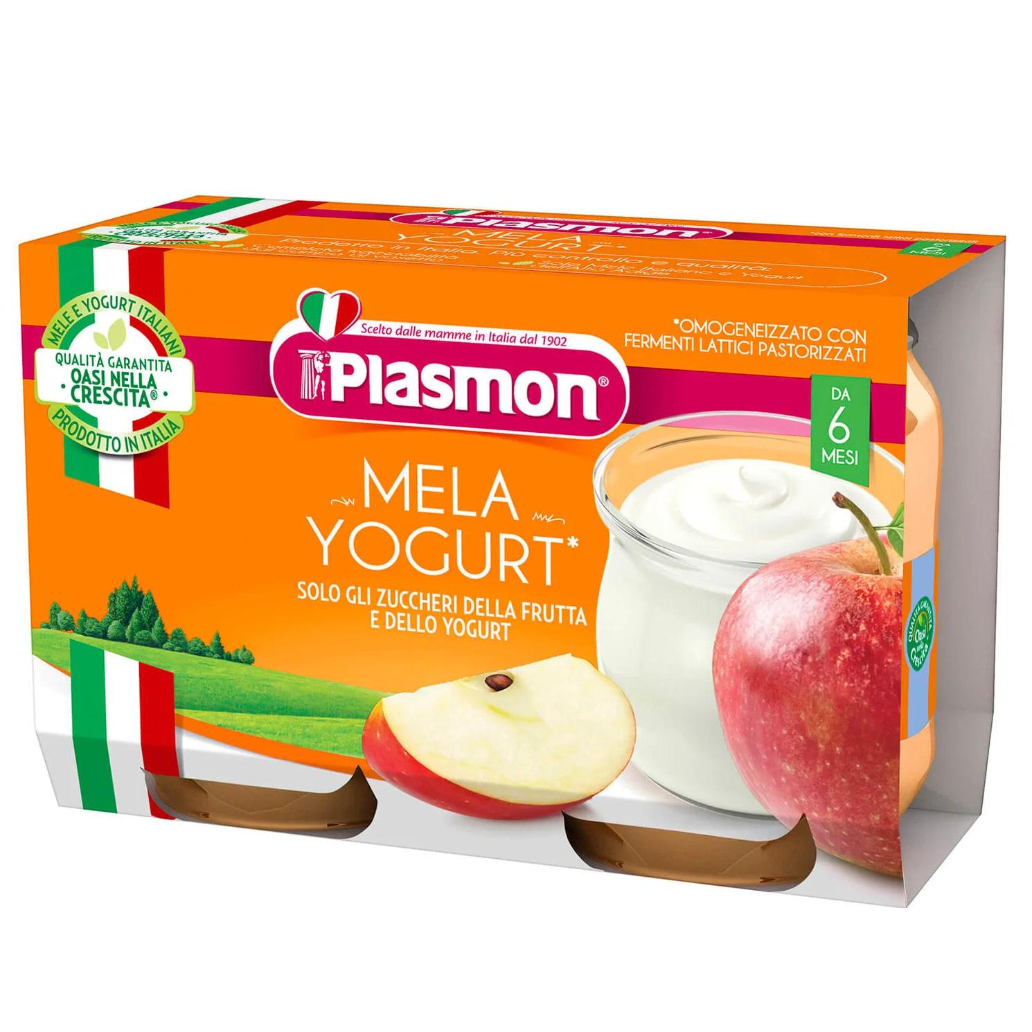 Plasmon - Omogeneizzato Mela & Yogurt : Confezione 2x120 gr