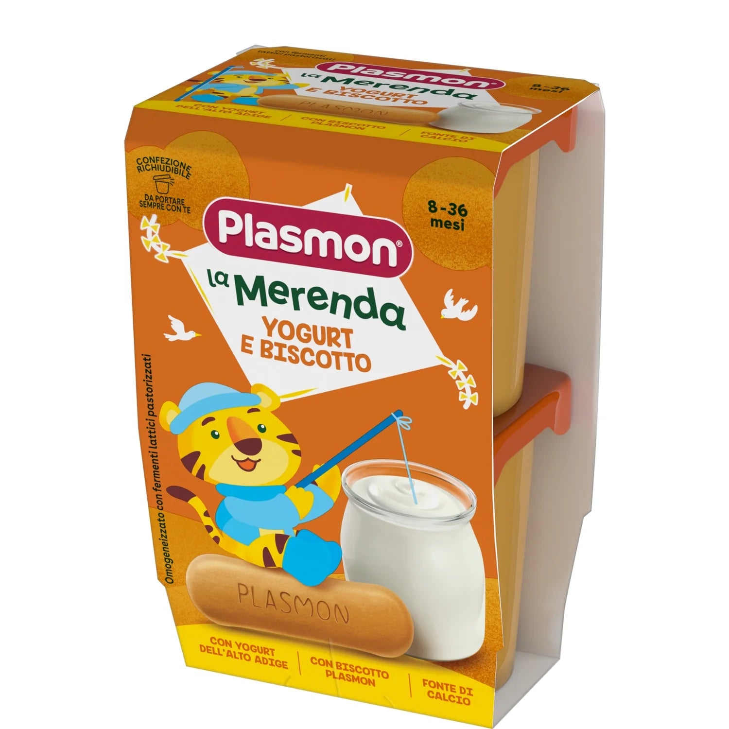 Plasmon - Sapori Natura Yogurt Biscotto Nutrimune: Confezione 2x120 gr