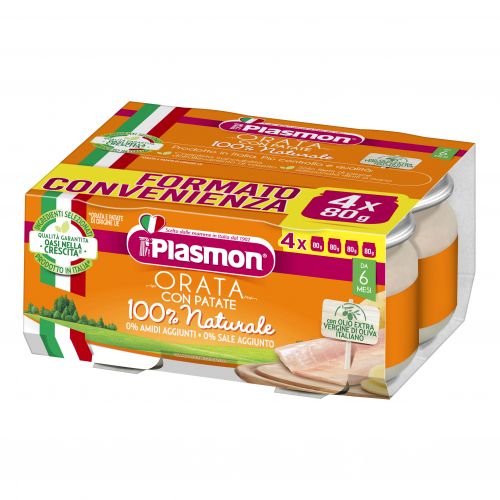 Plasmon - Omogeneizzato Pesce Orata: Confezione 4x80 gr