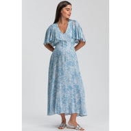 VALENTINA QD31 - Maxi Abito Premaman Stampato