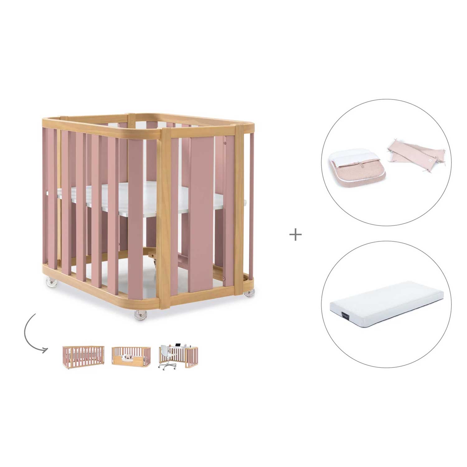 Alondra - Crea Plus 3 Pack 4in1 + Materasso + Tessile