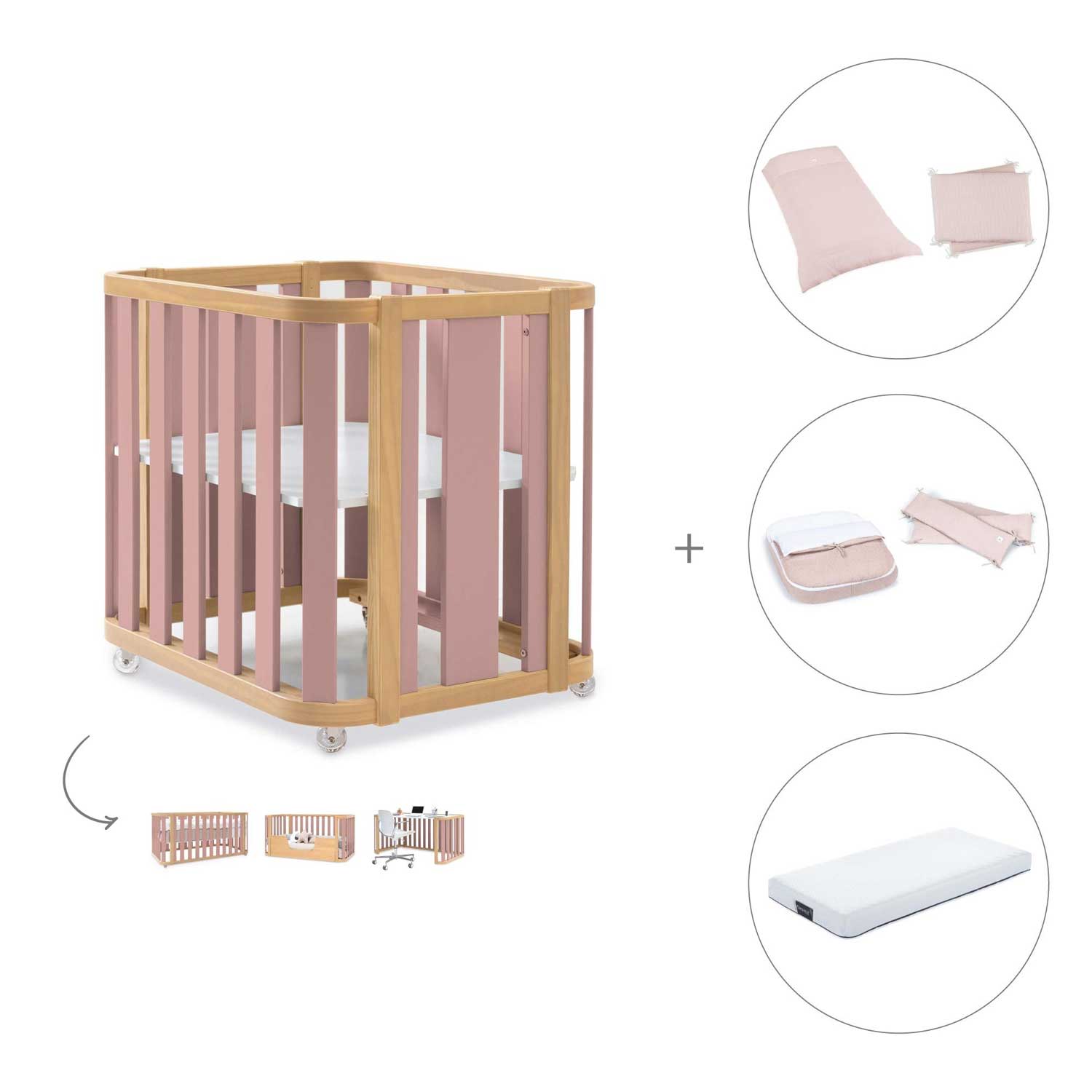 Alondra - Crea Plus 3 Pack 4in1 + Materasso + Tessile