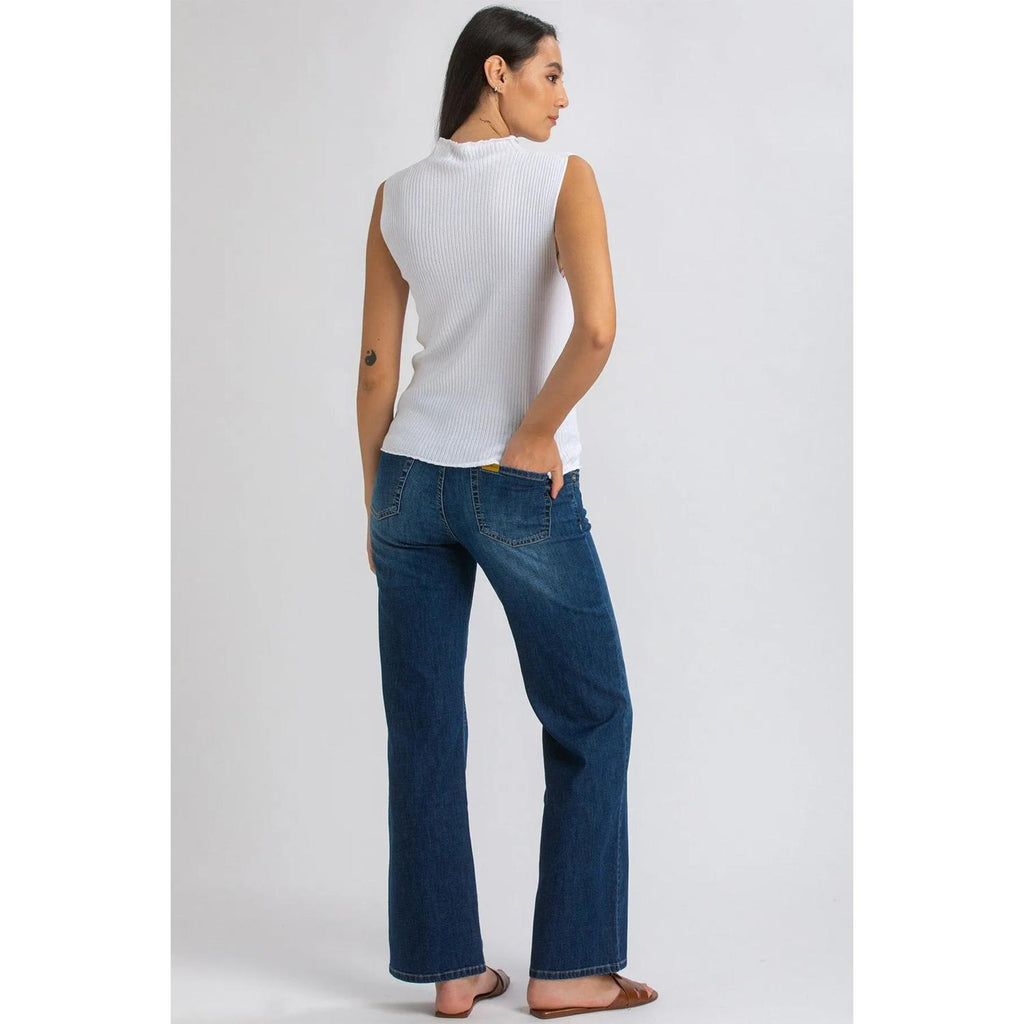 DAD JEANS WA01  - Jeans Premaman a Gamba Larga