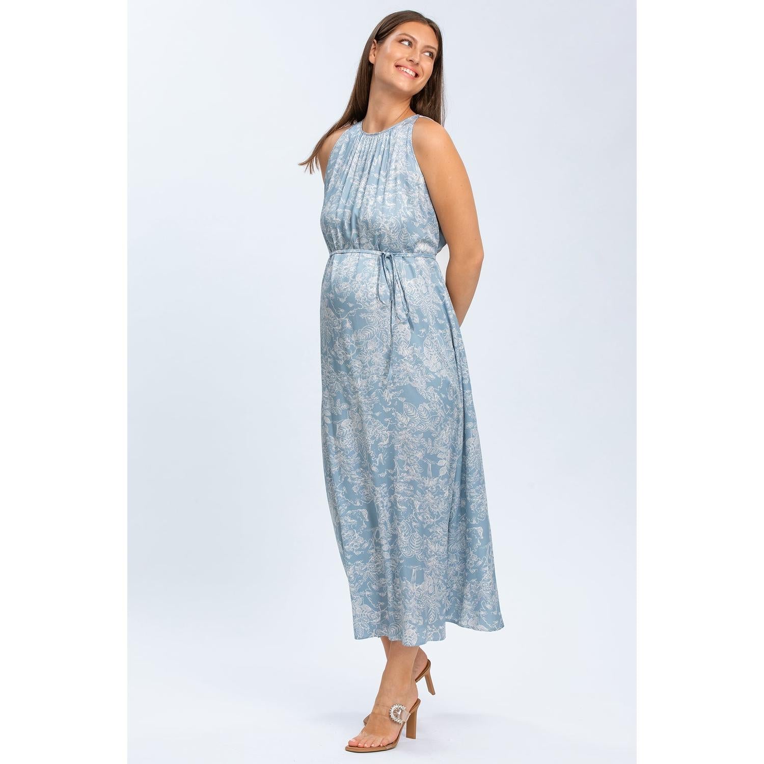 FRANCESCA QD31 - Maxi Abito Premaman Stampato