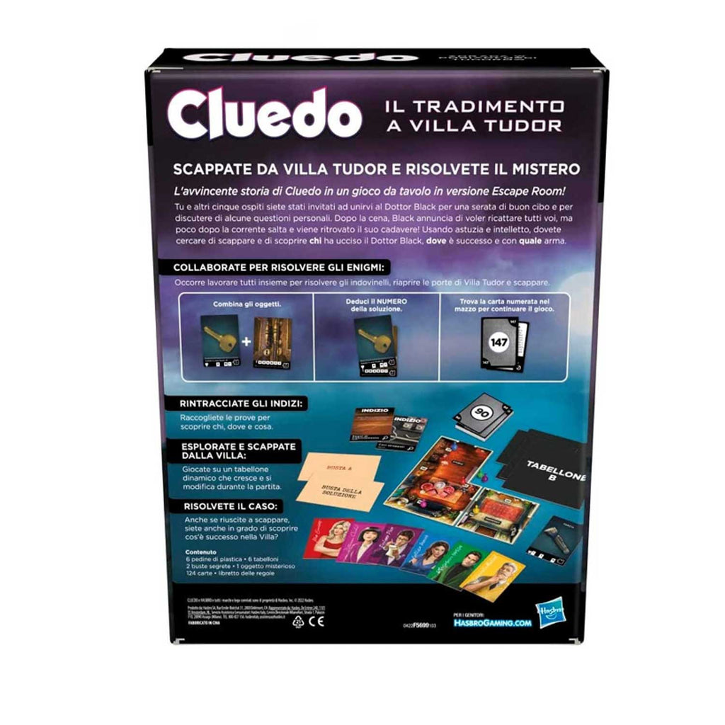 Hasbro - Cluedo Escape Il Tradimento a Villa Tudor F5699103