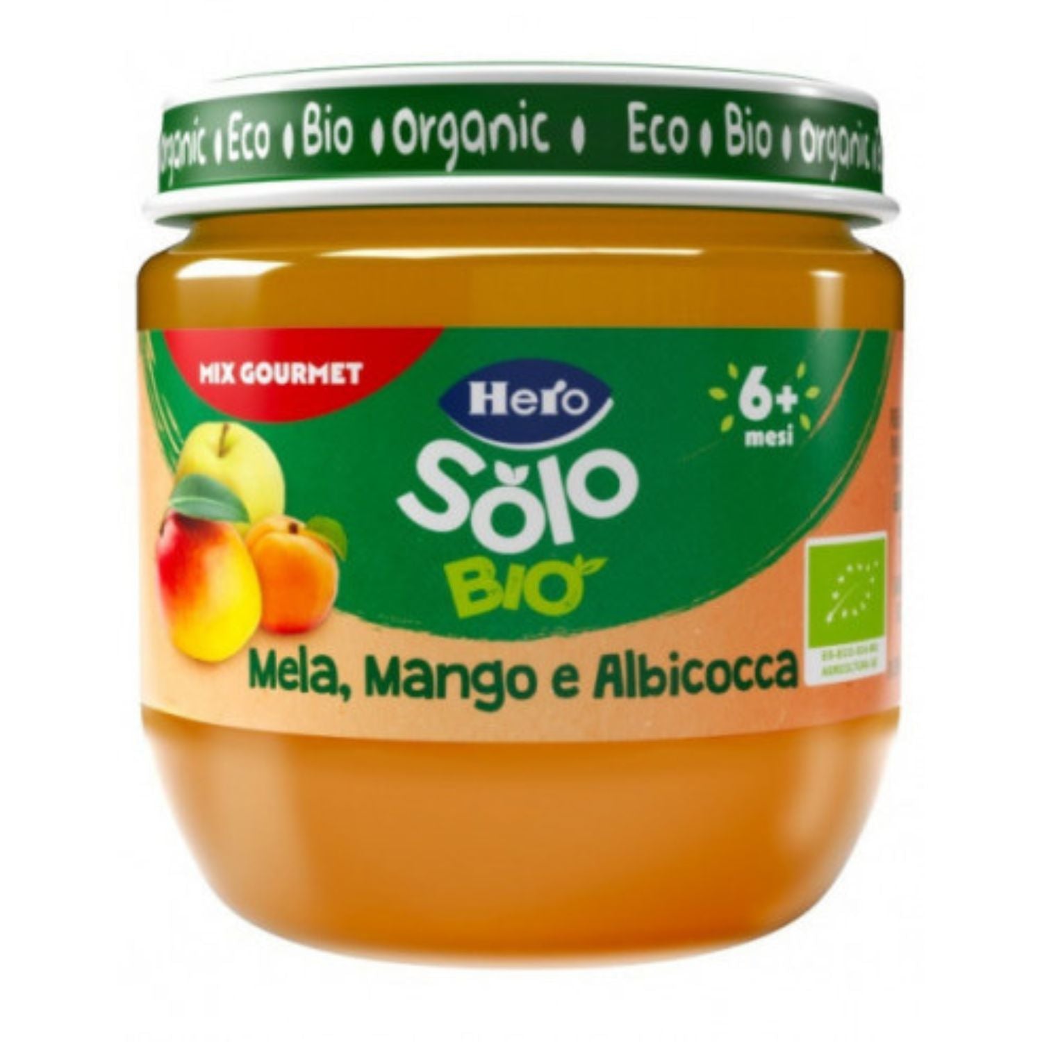 Hero - Omogeneizzato Biologico Mela Mango Albicocca: Confezione 1x120 Gr
