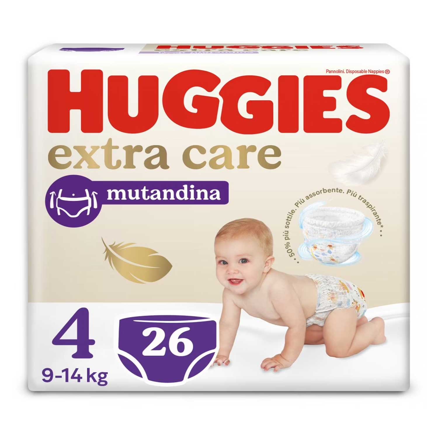 Huggies - Extra Care Mutandine taglia 4 (26 PZ)