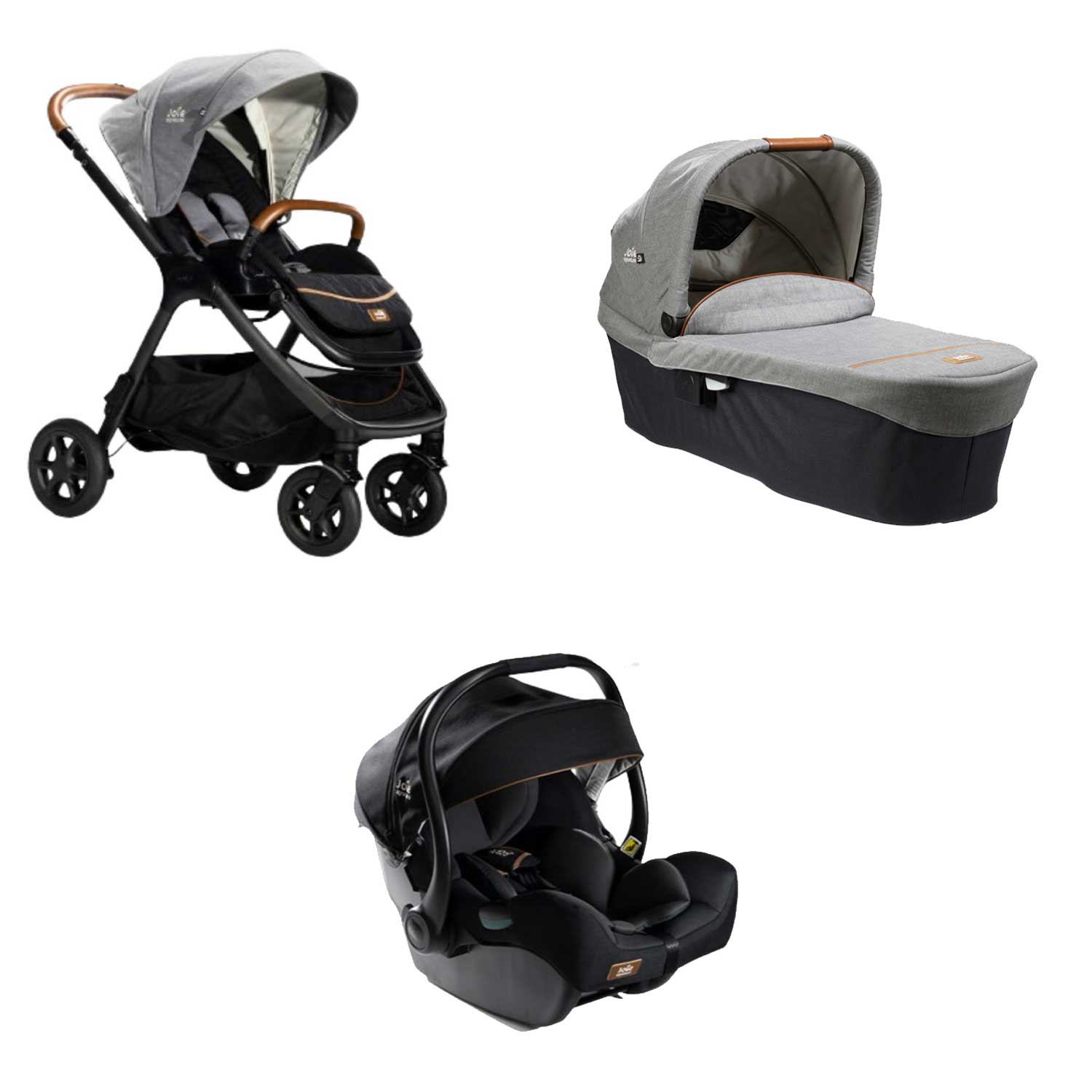 Joie - Trio Con Passeggino Finiti + Navicella Ramble  + Seggiolino Auto I Gemm
