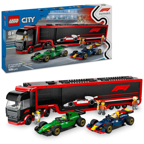 LEGO - City Autotrasportatore F1 con monoposto RB20 e AMR24 F1 60445