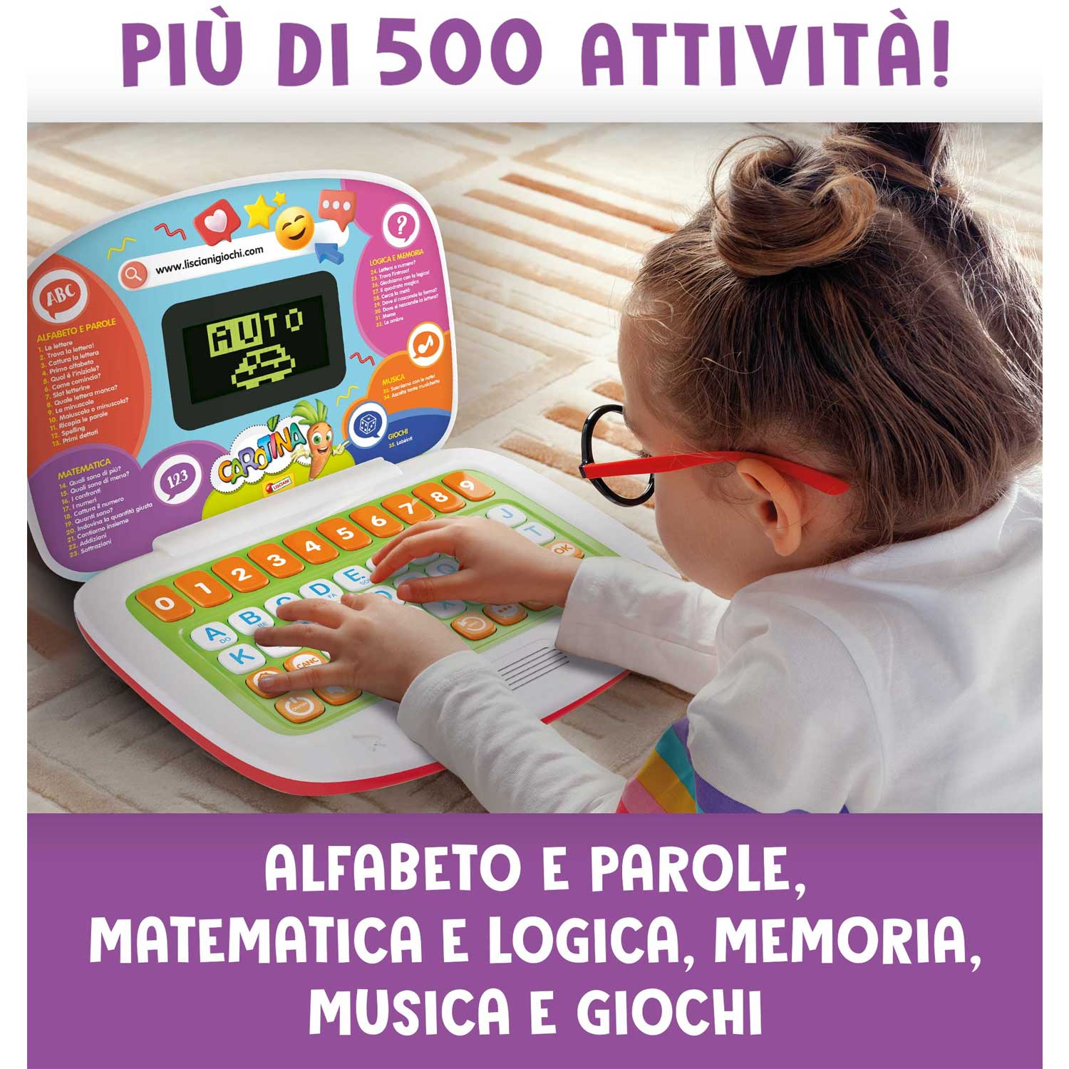 Lisciani - Carotina Laptop Educativo