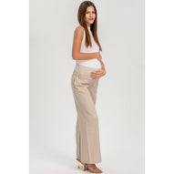 WARREN - Pantaloni Premaman a Gamba Larga Ice Beige