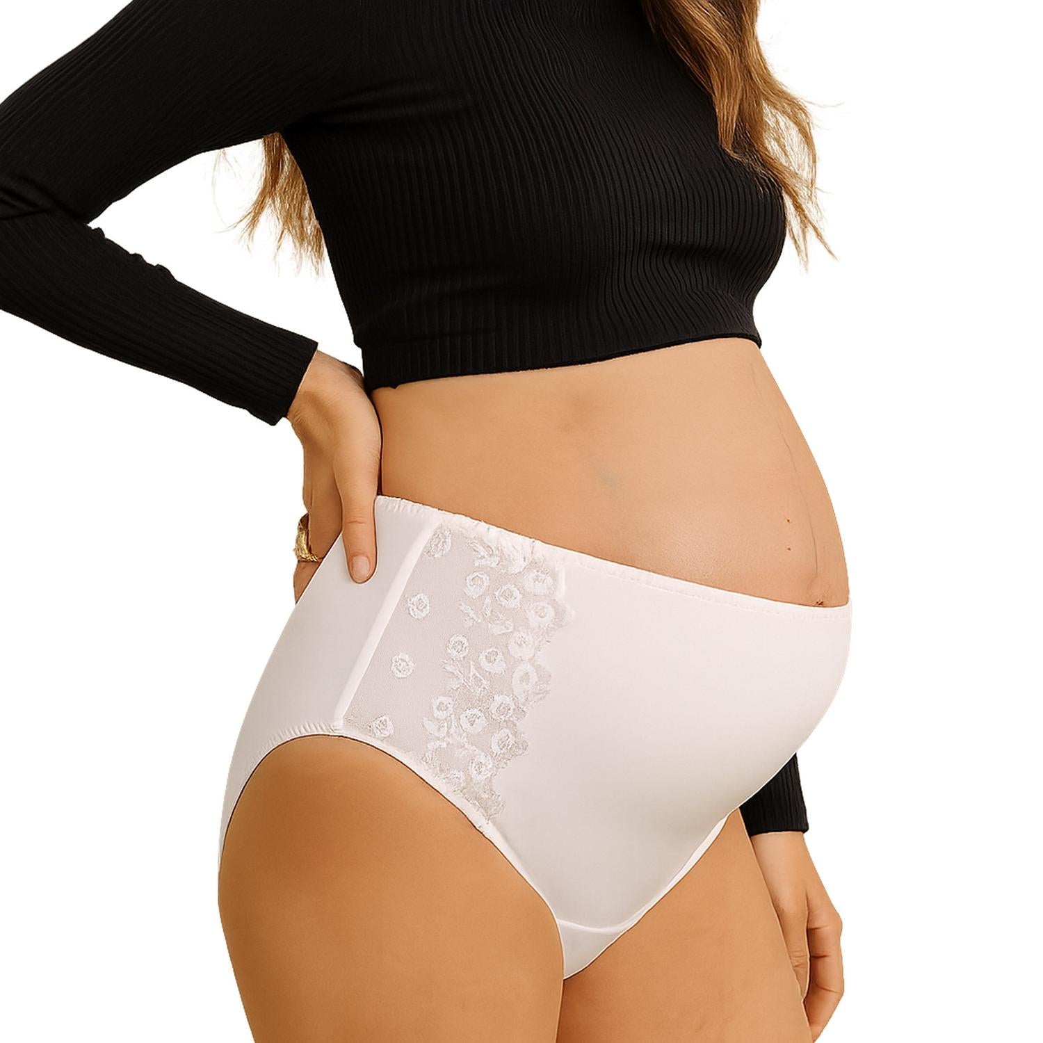 Mysanity - Slip Premaman Vita Alta in Tulle Ricamato