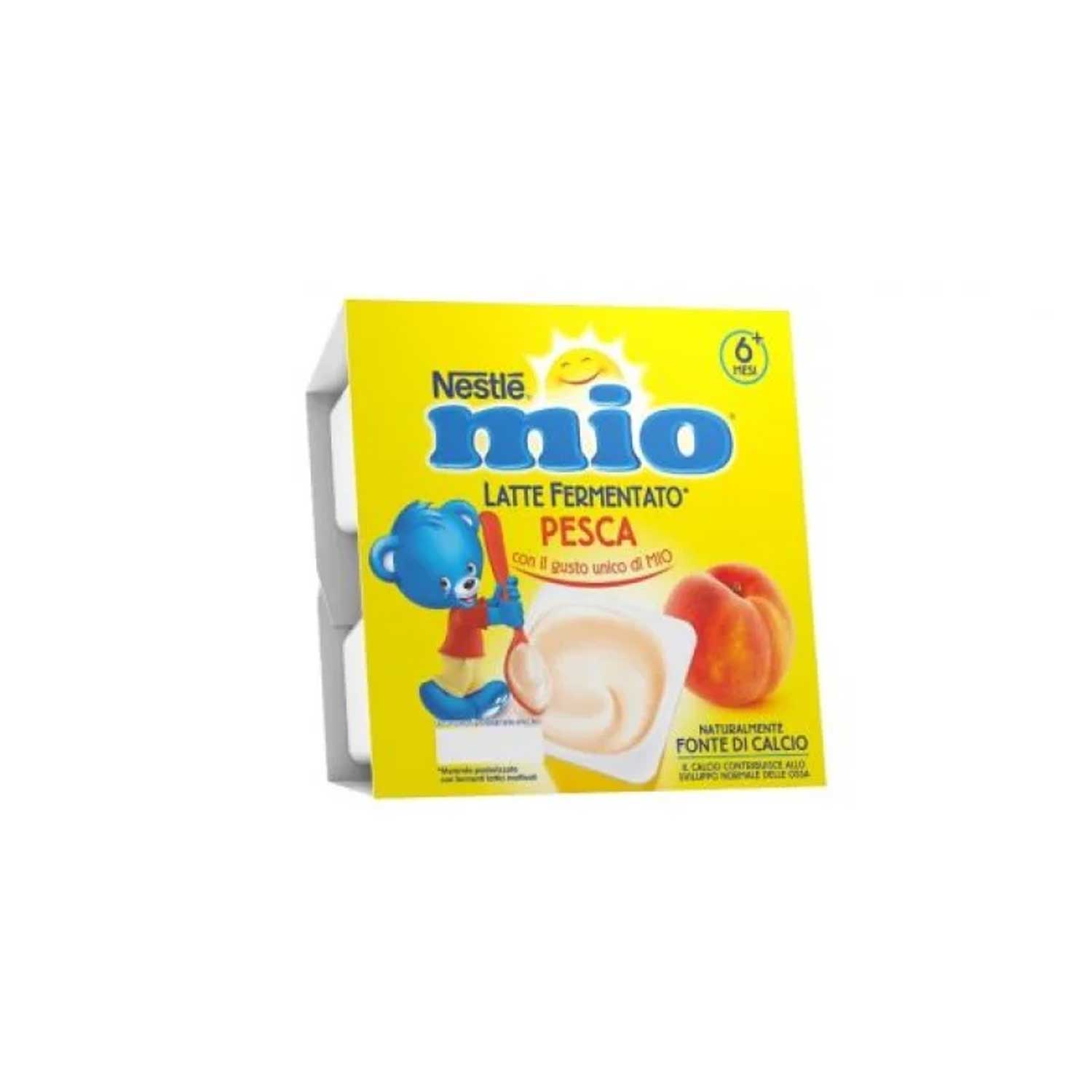 Nestlè - Merenda Latte Fermentato Pesca: Confezione 4x100 gr