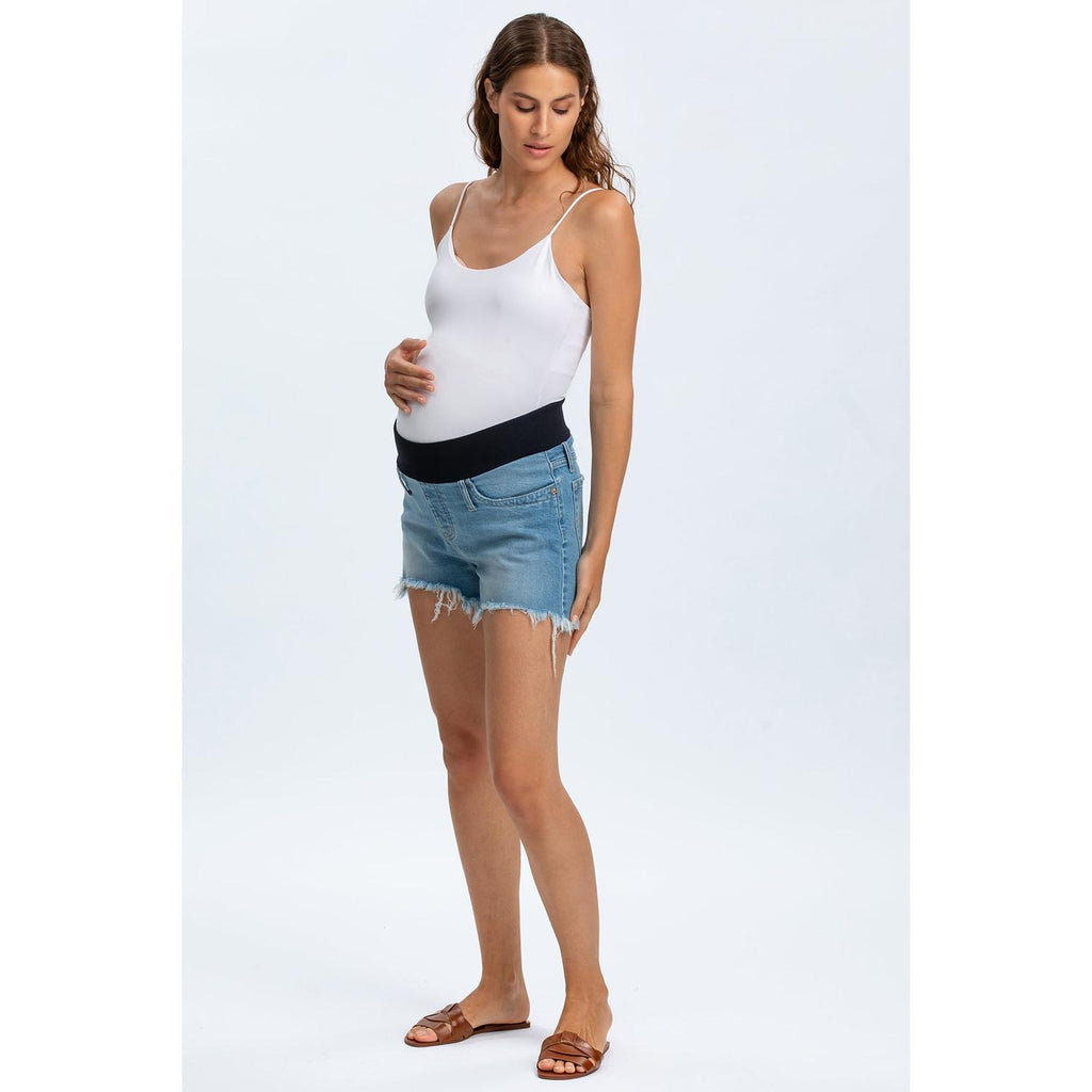 ORIGINAL SHORTS W013 - Pantaloncini Premaman in Denim