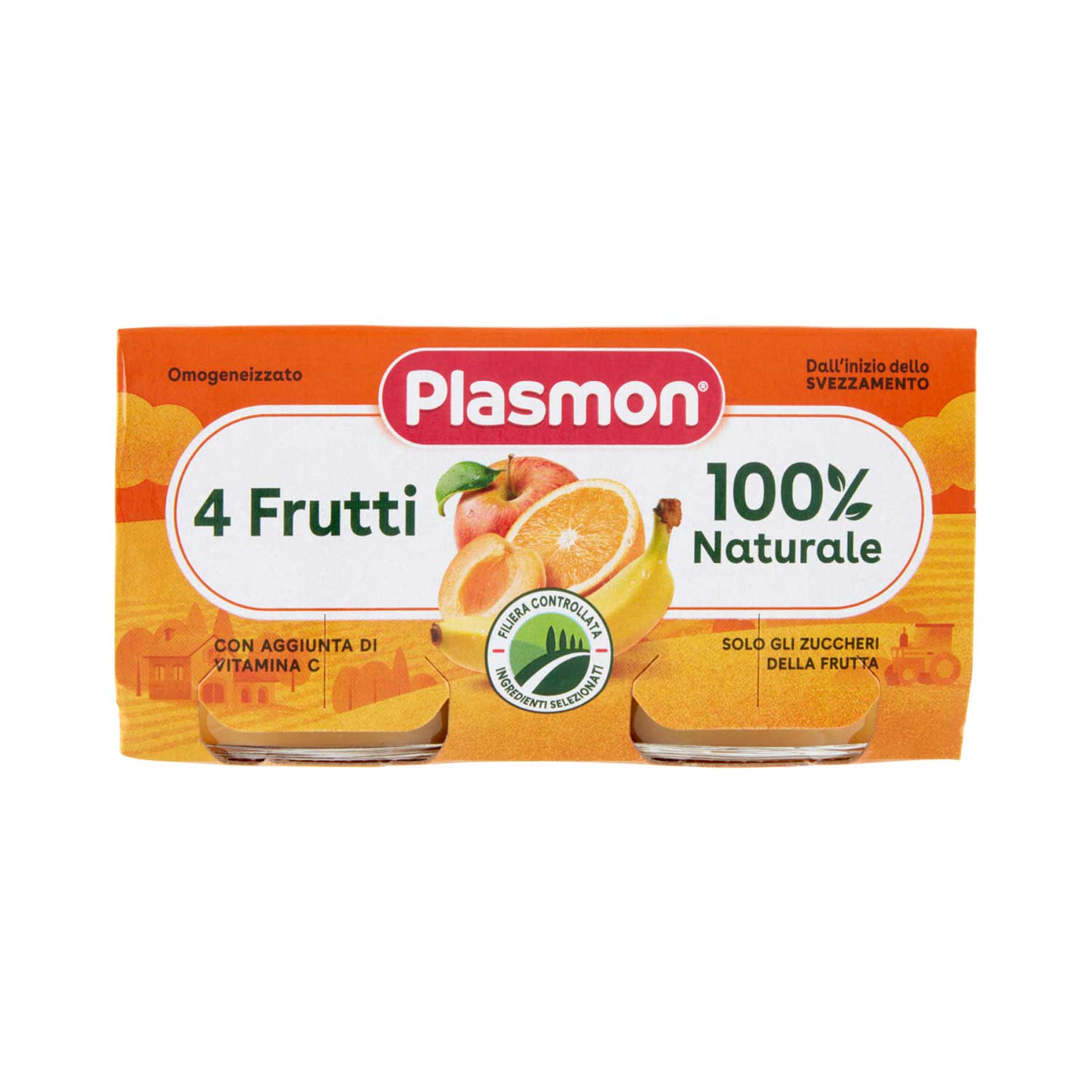 Plasmon - Omogenizzato Frutta 4 Frutti: Confezione 2x80 gr