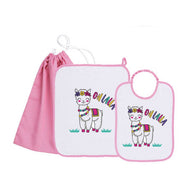 Siggi - Set Asilo Bimba 3pz Asciugamano Sacchetta Bavaglino