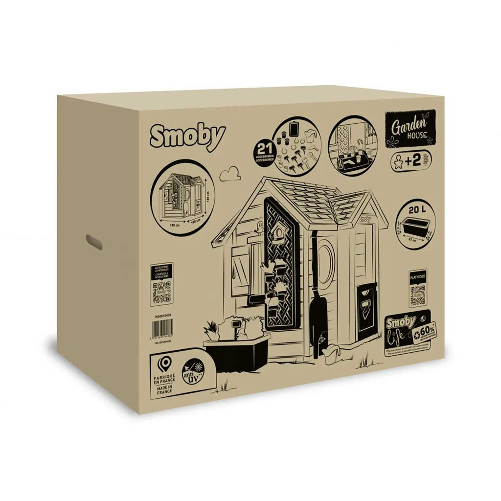 Smoby - Life Garden House Con Accessori Per Il Giardinaggio