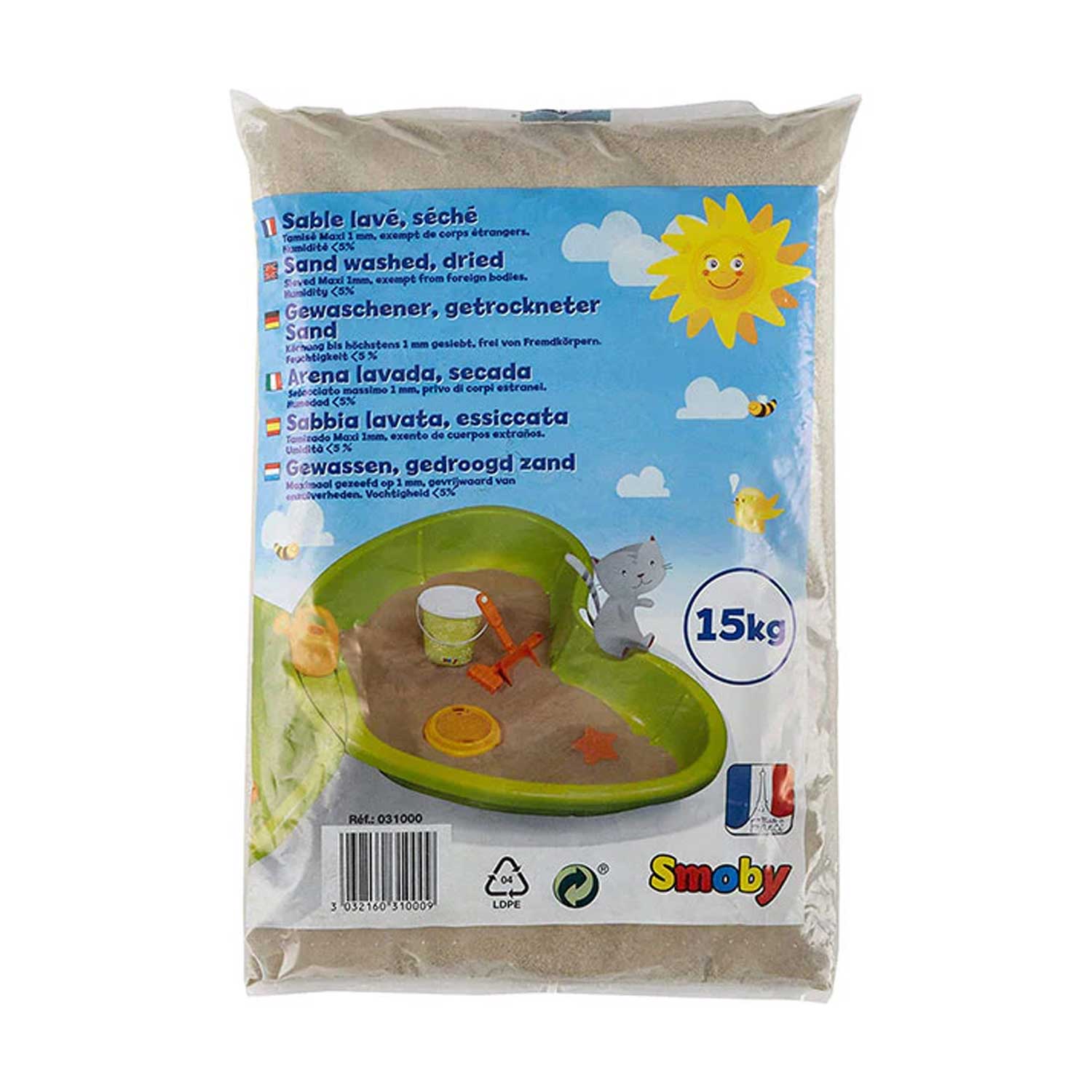 Smoby - Sacchetto Sabbia 15 kg Lavata E Seccata