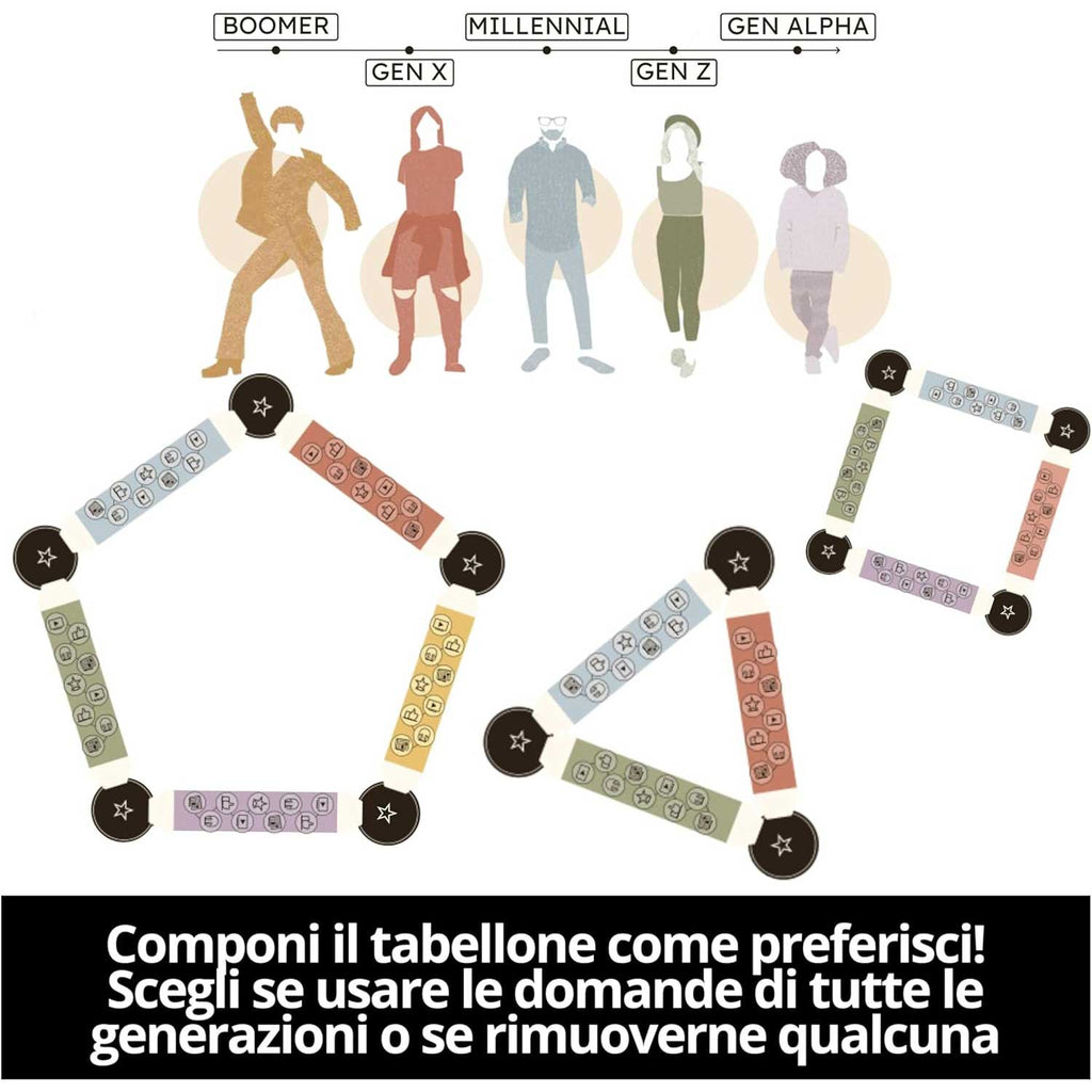 Spin Master -  Mind The Gap Il Quiz Intergenerazionale, Domande dalla Gen Alpha ai Boomer