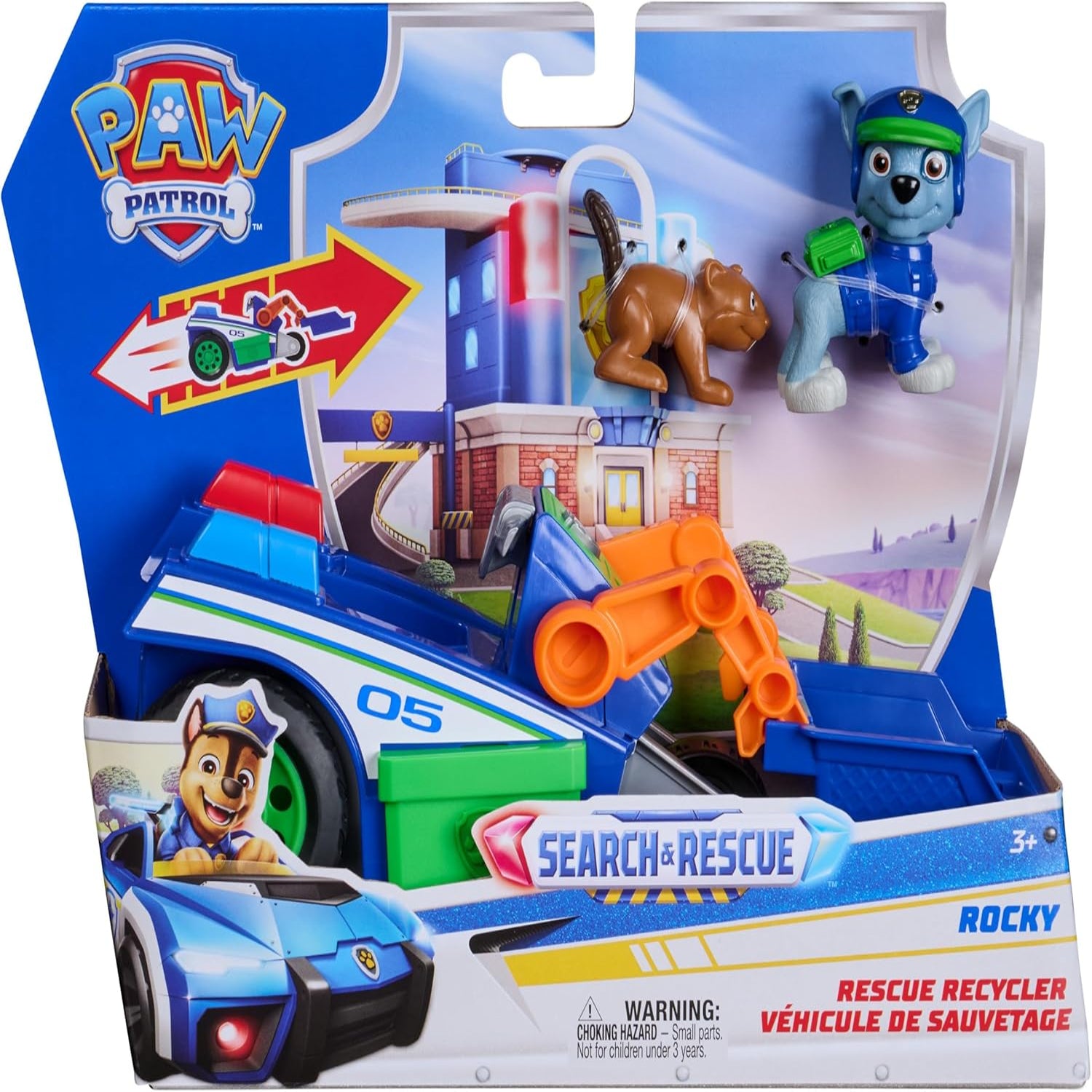 Spin Master - Paw Patrol Veicolo Tematizzato Search & Rescue Rocky