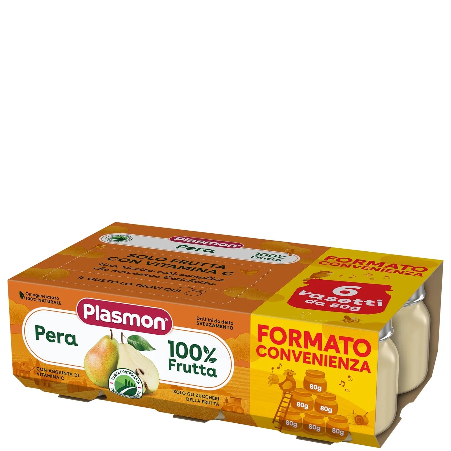 Plasmon - Omogeneizzato Frutta Pera: Confezione 6x80 gr