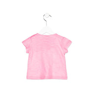 Losan - T-Shirt Bimba Baby Stampata Rosa Fluo