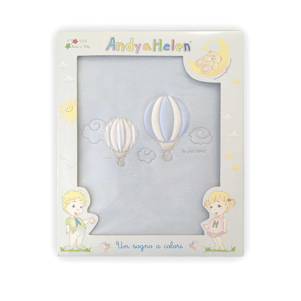 Andy &amp; Helen Embroidered Fleece Crib Blanket