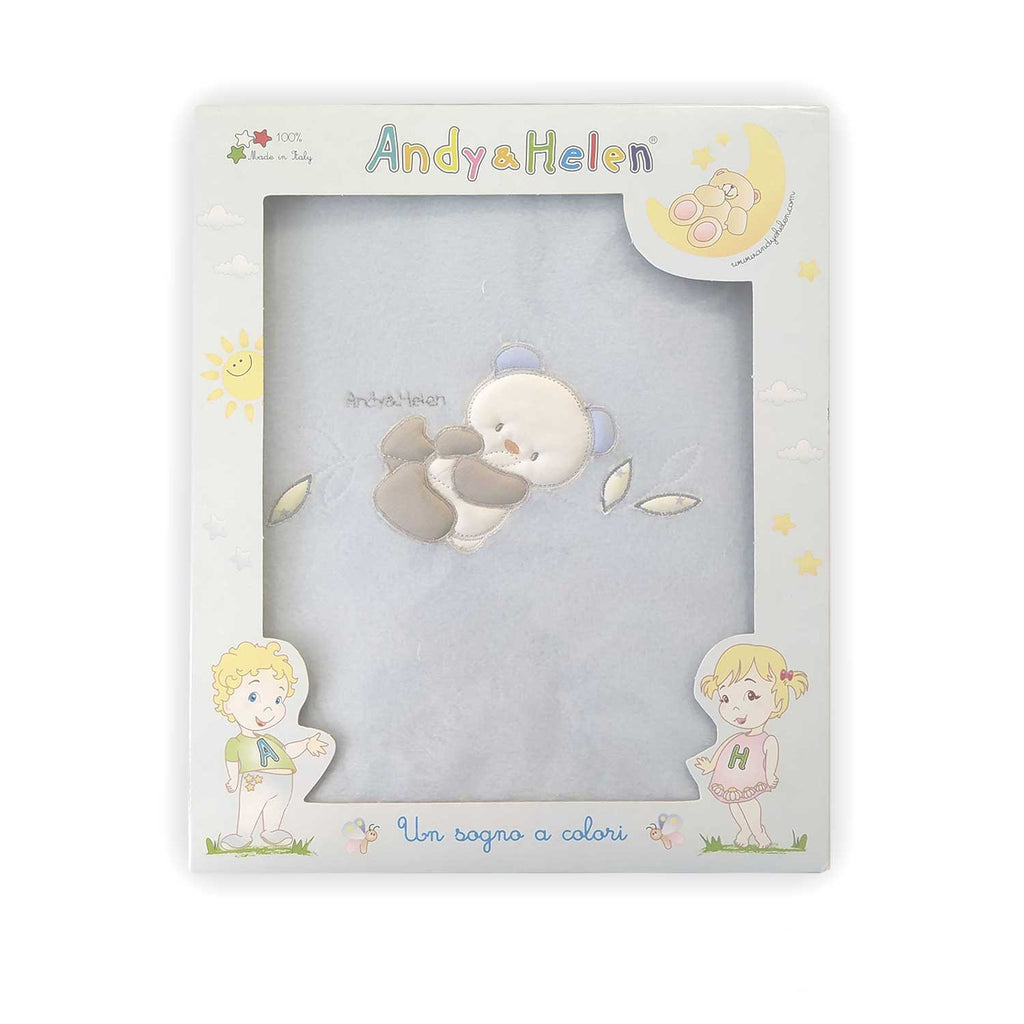 Andy &amp; Helen Embroidered Fleece Crib Blanket