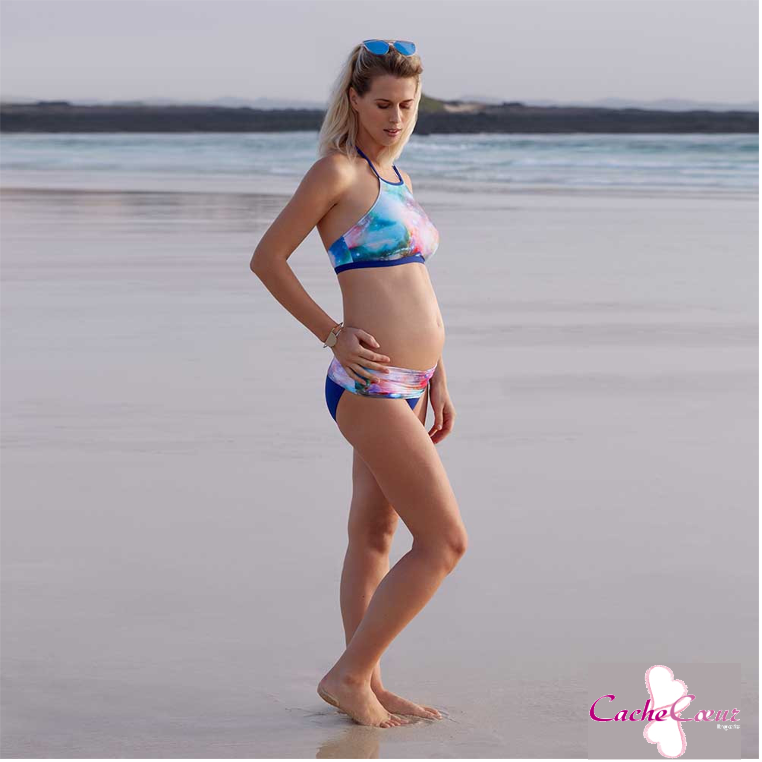 Cache Coeur - Maternity Swimsuit Bikini Model Galaxy