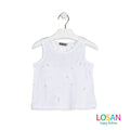 Losan - Canotta con Decorazione all'Uncinetto Bambina Junior