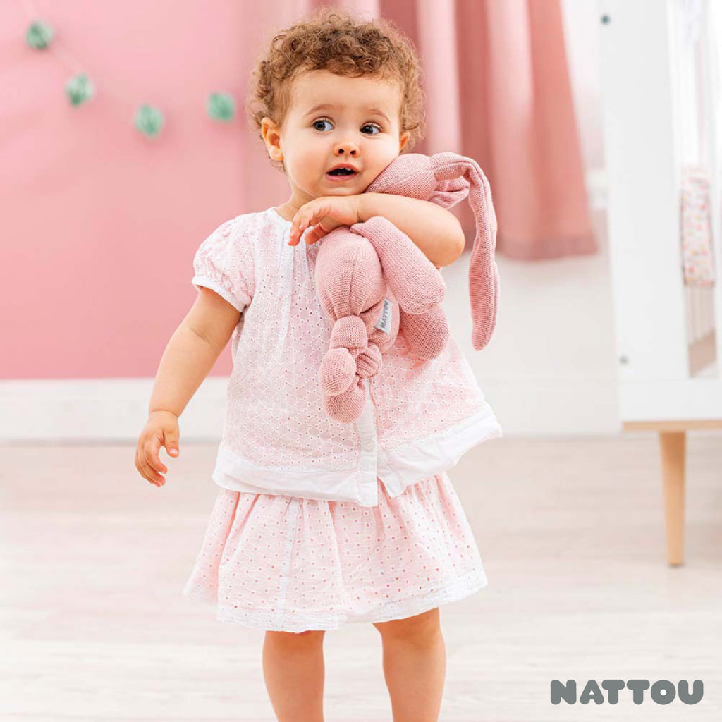 Nattou - Lapidou cotone rosa