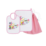 Siggi - Set Asilo Bimba 3pz Asciugamano Sacchetta Bavaglino