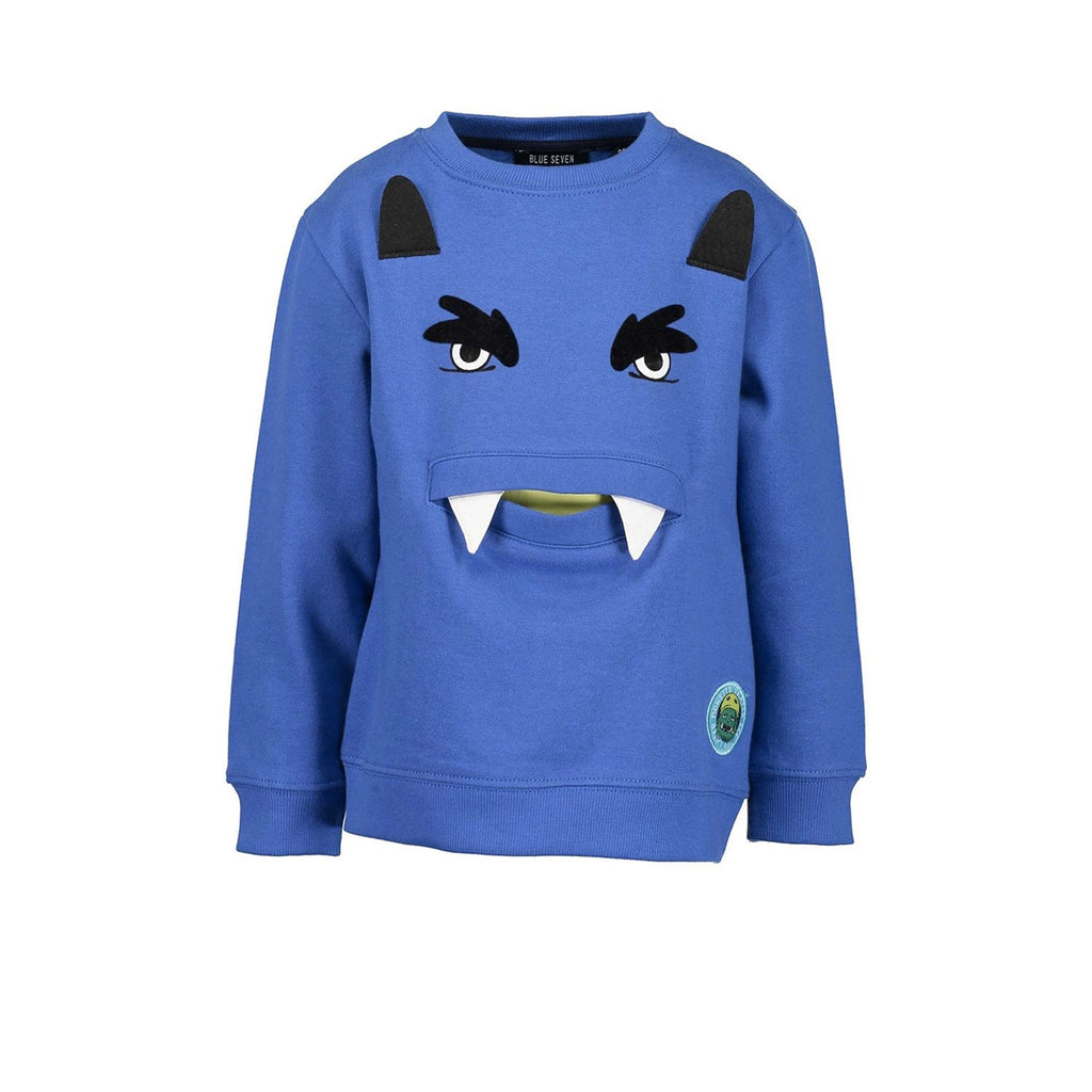 Blue Seven - Maglietta Maniche Lunghe Bimbo Blu Mostro ULTIMA TAGLIA 3 ANNI